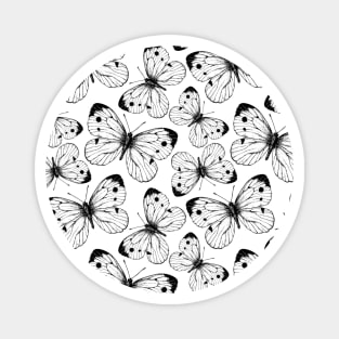 Cabbage butterfly pattern Magnet